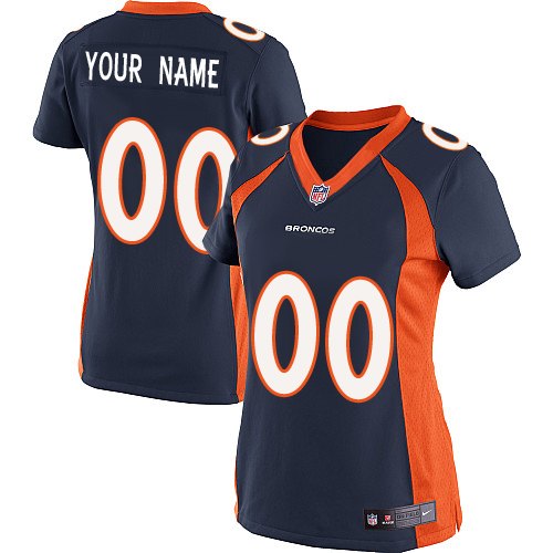 Women's Elite Nike Jersey Navy Blue Alternate - Customized NFL Denver Broncos